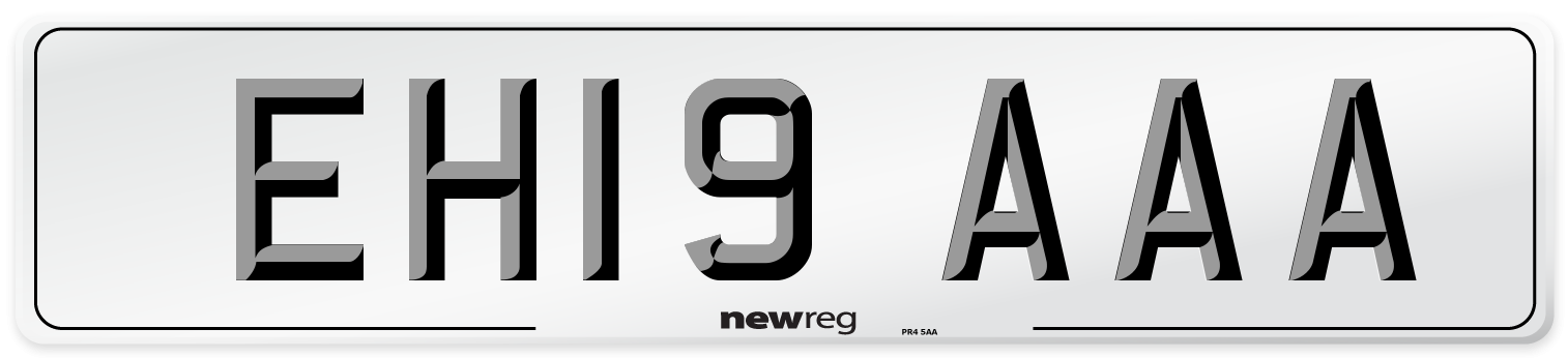 EH19 AAA Number Plate from New Reg